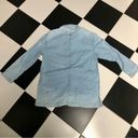 Liz Claiborne Vintage 90s Liz Wear Jean Shacket Light Wash Denim Chambray Unique Button sz Med Photo 4