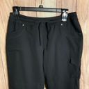 St. John’s Bay New w Tag St Johns Bay Black Active Pants w Bungee Cord Bottom Lg Photo 2