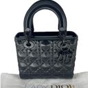 Christian Dior Dior My ABCDior Lady Dior Bag Diamond Motif Cannage Calfskin Small - Black Photo 2