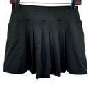 Vuori  Halo Performance Skirt High Rise Mini Pleated Back Pull On Black S NWT Photo 5