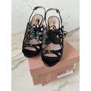 Miu Miu  Capretto Black Leather Spectator Heels Size 37/7 Ships in original box Photo 1