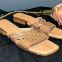 Sesto Meucci Tan 100% Italian Leather Size 8 Sandals Photo 0