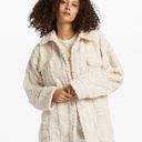 Billabong  Fairbanks Button Up Teddy Jacket in Cream Photo 1