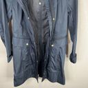 Cole Haan  Women's Back Bow Packable Hooded Rain Jacket Navy Blue Size SP Photo 5