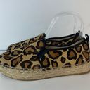 Sam Edelman Carrin Leather Leopard Calf Espadrille Platform Shoes Size 8M Photo 4