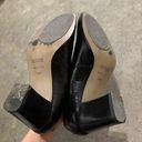 Cathy Jean  Black Leather Chunky Heel Pumps SZ 7.5 Photo 5