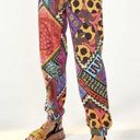 Farm Rio  Multicolor Scarf Print Sweatpants Size Medium Photo 2