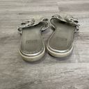 Stuart Weitzman  Silver Metalic Double Buckle Strap Slide Sandals 5.5 Photo 7