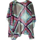 Band of Gypsies  Boho Mixed Print Mixed Pattern Sheer Cardigan Women's Size Small Photo 3