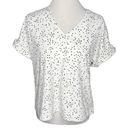 Modcloth Melloday Square Dots Short Sleeve Blouse with Back Zipper White Medium Photo 7