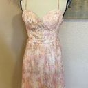 Lulus NWOT  Finest Endeavor Blush Pink Floral Pleated Bustier Midi Dress Photo 2