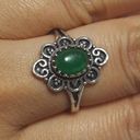 Onyx Green  sterling silver gemstone ring no stamp Ring size - 6.75 Photo 2