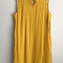 indigo. Rose Mustard Yellow Boho Crochet Lace Dress Size XL Gauzy Sleeveless Photo 4