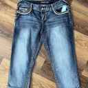 Maurice's NWT  Women’s Blue Capri Crop jeans size‎ 7/8 distressed Photo 1