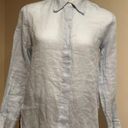 DKNY  Light Blue Long Sleeves Button Collar Linen Top 100% Ramie Good Condition Photo 0