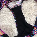 Body Glove  Ruby low rise multi strap Aztec bikini bottom Pink black size medium Photo 4