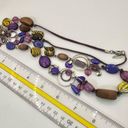 Coldwater Creek  purple and abalone beaded long necklace Photo 6