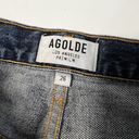 AGOLDE  Sz 26 90s High Rise Loose Fit Button Fly Distressed Jeans Pysche Blue Photo 4