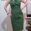 Tracy Reese  green lace sleeveless sheath dress with tie neck line Photo 1