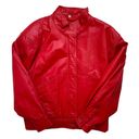 Vintage 1980s Streetwear Ferrari Red Leather Tibor Aviator Bomber Jacket Size M Photo 0