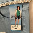 Riders By Lee Lee: - Dusk Blue Mid-Rise Bermuda- Slender Stretch Denim- Casual-14 Photo 2