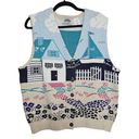 Northern Reflections  Womens Size L Nautical Costal Grandma Cotton Sweater Vest Photo 0