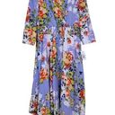 cupio  Blush Womens L Handkerchief Hem Floral Midi Dress NEW Photo 0