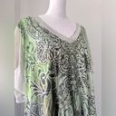 One World  Y2K Style Green Beaded Dress Photo 2