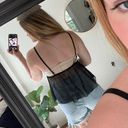 The Vintage Shop Vintage Black Mesh Babydoll Lace Tank Top Photo 2