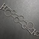 Brighton  Silver Chunky Circle Layer Multi Bracelet Toggle Statement Gift Heart Photo 1