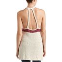 Free People  Ivory Raspberry Cotton Blend Hold On Knit Tunic Tank Top Medium Photo 10