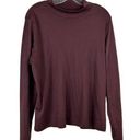 L.L.Bean  Womens Long Sleeve Top Size XL 100% Supima Cotton Brown Mock Neck Photo 0