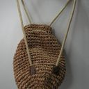 Bohemian Woven Cornhusk Backpack Bucket Bag Drawstring Beachy Photo 1