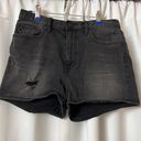 Uniqlo NWOT  Dark Gray High Rise Denim Jean Shorts Size 27 Small Photo 2