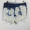 Cello Bleached destroyed ribbed frayed hem jeans shorts Photo 2