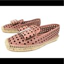 Salvatore Ferragamo  Sannio Bow Laser Cut Leather Flat Espadrilles Size 4.5 Photo 10