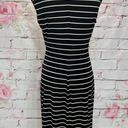 Ralph Lauren Lauren  black cream striped sheath dress size 12 Photo 3