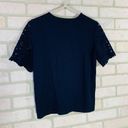 Draper James  Navy Lace Short Sleeve Tee Size S Photo 6