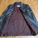 Liz Claiborne Woman’s black leather coat motorcycle small  Photo 5