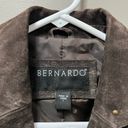 Bernardo  Brown Studded Leather Moto Jacket size large Photo 2