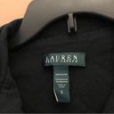 Ralph Lauren Lauren  Logo Pocket Button Up Pajama Top Black Gold Small Photo 2