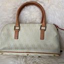 Dooney & Bourke 💚  Small Domed Satchel, Cream canvas/tan leather Photo 1