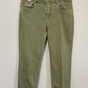 J.Jill  Denim Jeans Womens 12 Olive Green Cropped Authentic Fit Fringe Hem Photo 1