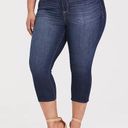 Torrid  Sky High Skinny Premium Stretch Jeans Cropped Whisker Medium Wash 26R Photo 0