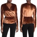 Vince Panne Wrap Velvet Top Size Small Photo 3