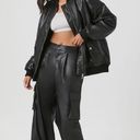 Forever 21 Leather Bomber Jacket Photo 2