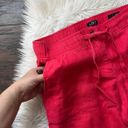 Loft Marisa Fuchsia Wide Leg Cropped Linen Pants Photo 1