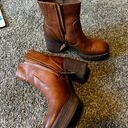 Zodiac Brown Heeled Leather Booties Photo 4