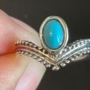 Turquoise stone princess crown ring size 5 Photo 4