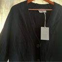 Everlane The Felted Merino Cocoon Cardigan Black 100% Wool Sweater Buttons NWT L Photo 2